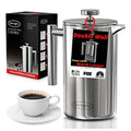 1.75L Double Walled Stainless Steel French Press Coffee Maker with 2 Extra Filters N8223