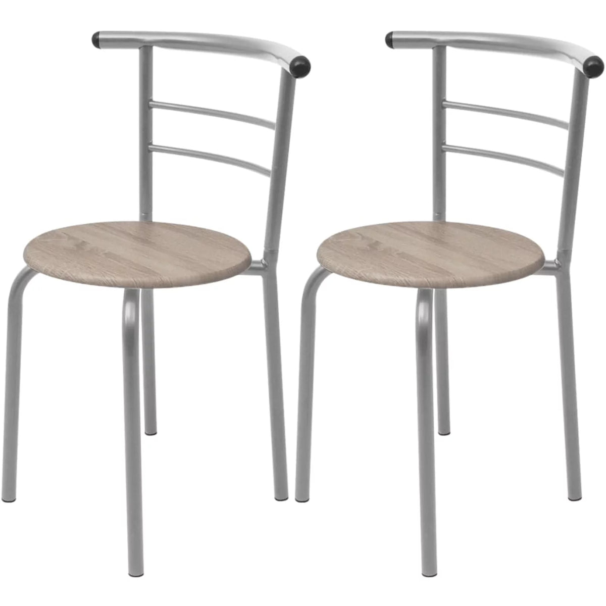 3 Piece MDF Breakfast Table with 2 Stool Chairs Iron Frame P167