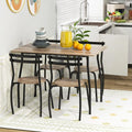 5-Piece Modern Dining Table Set with 4 Chairs J198307