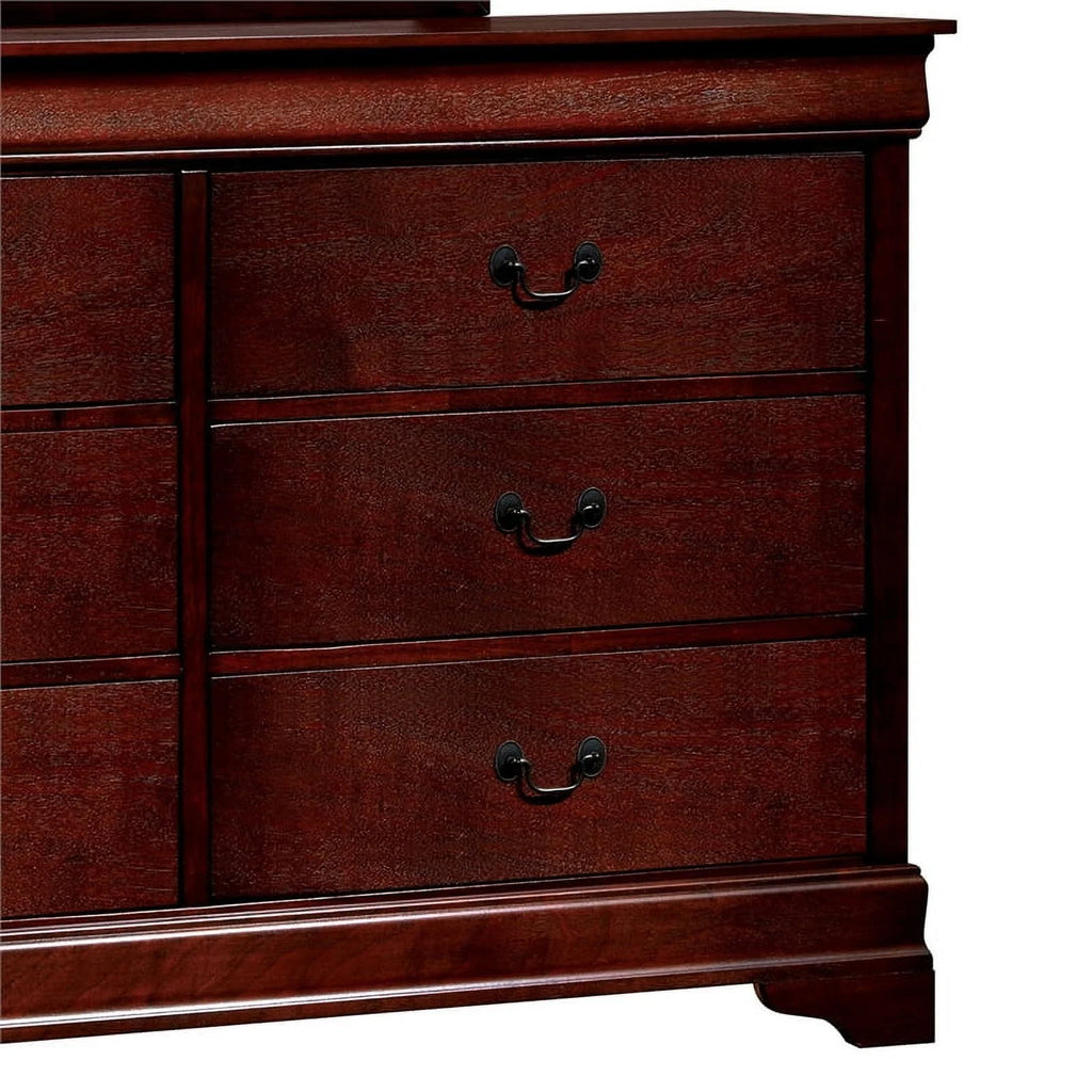 Solid Wood 6-Drawer Dresser in Cherry F3063