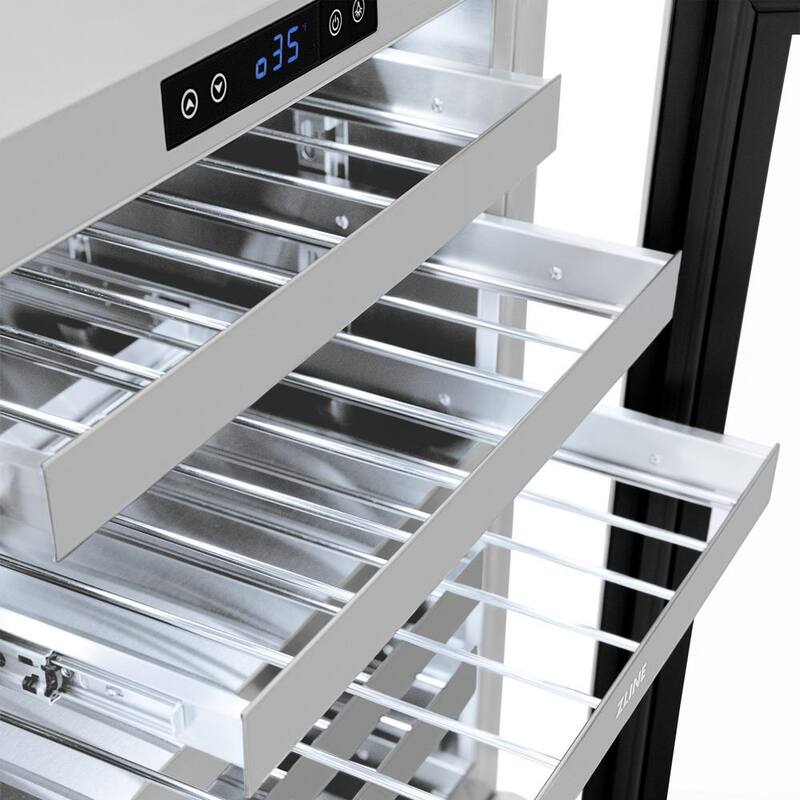 24 in. Dual Zone 44-Bottle Panel Ready Wine Cooler with Glass Door N322833