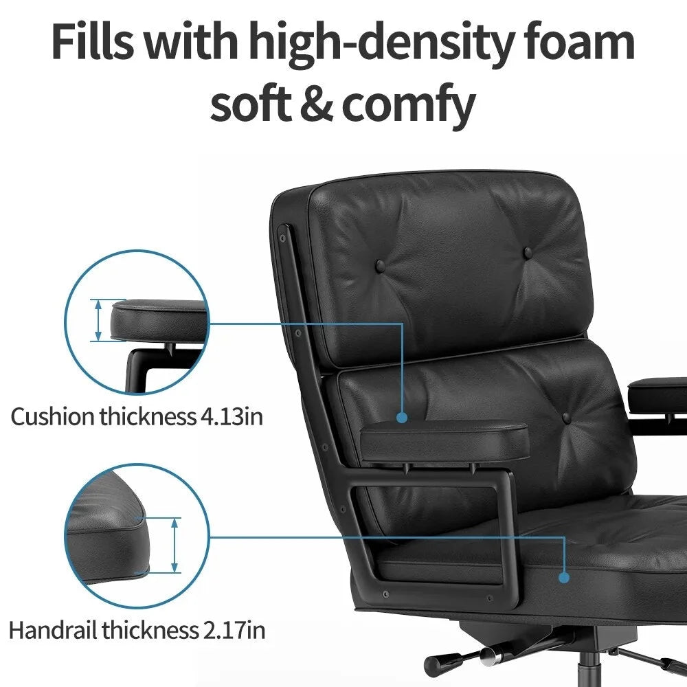 Genuine Leather Rotating Office Chair F3332