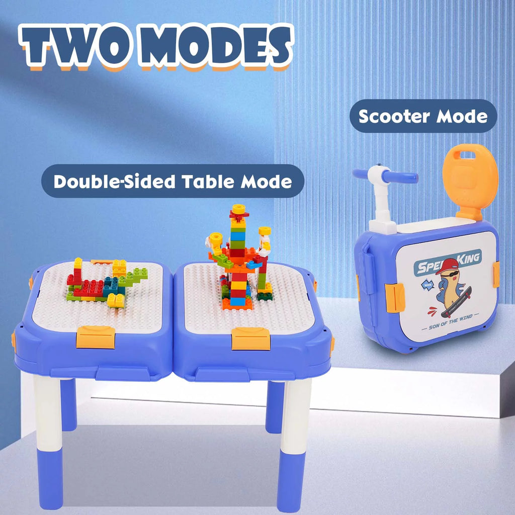 Kids Table and Chairs Set with Blocks V913